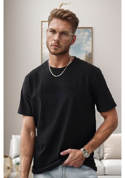 Erkek Enjeksiyon Baskılı Regular Fit Penye Tişört 1002