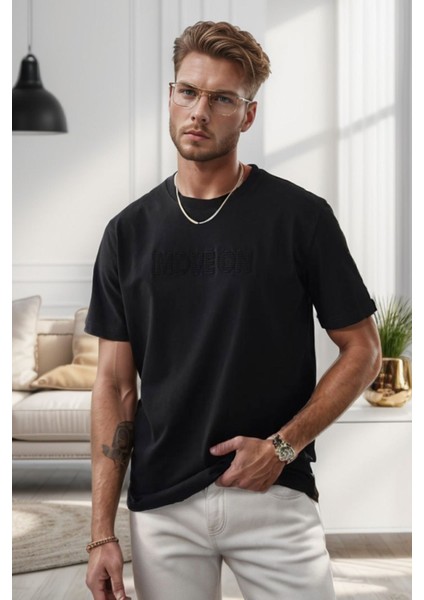 Erkek Enjeksiyon Baskılı Regular Fit Penye Tişört 1002 modelleri