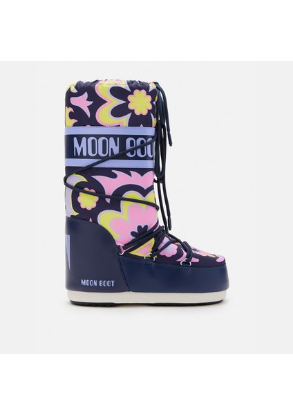 Kadın 80D1402940-JB10 Moon Boot Icon Flower Lilac/cyber Lime