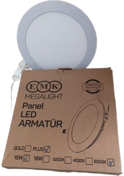 LED Panel 15W Slim Sıva Altı (Beyaz Işık) 6500K/1350 Lümen fırsatları