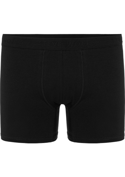 Erkek Siyah 6’lı Likralı Boxer - 24102