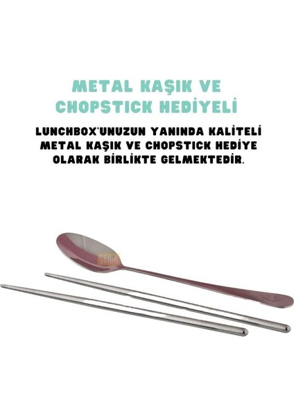 4 Bölmeli Yeni 800 ml Çelik Lunch Box Yeşil modelleri