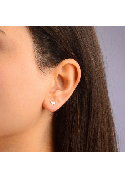 14 Ayar Altın Minik Yusufçuk Küpe 0,64 gr fırsatları