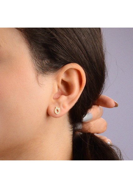 14 Ayar Altın Taşlı Ö Harf Küpe 0,52 gr fiyatları