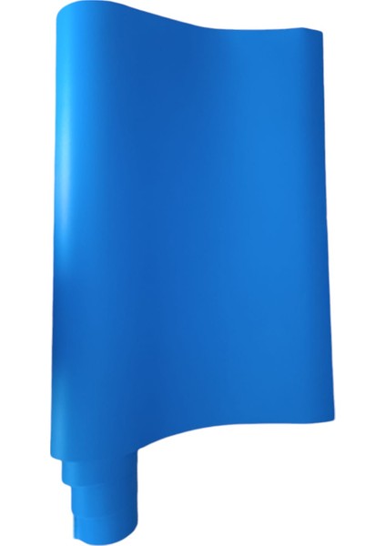 Mat Mavi Renk Dayanıklı Araç Motor Mobilya Kaplama Folyosu 126CM x 20CM