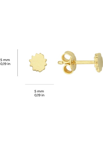 14 Ayar Minik Tırtıklı Altın Küpe 0,56 gr fiyatları