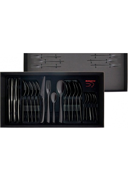 Riviera Black 30 Parça Çatal Kaşık Bıçak Seti