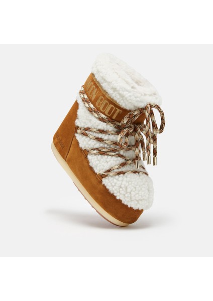 Kadın 80D1409580-MA03 Moon Boot Icon Low Shearling Whisky/off White