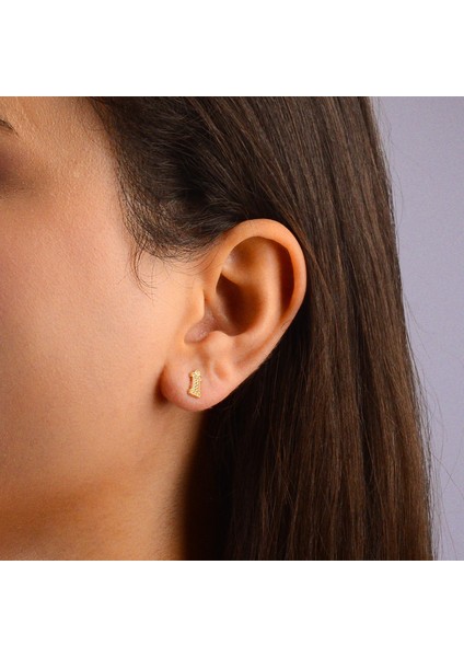 14 Ayar Altın Taşlı İ Harf Küpe 0,49 gr fiyatları