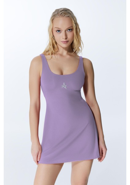 Ed 2309-11 Hailey Dry-touch Kadın Tenis Elbisesi , LİLA ( TENİS , GOLF , DANS , PİCKLEBALL )