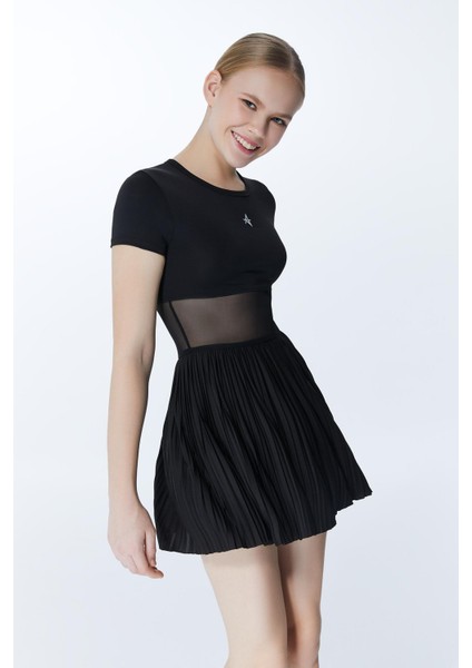 Ed 2374-01 Miami Spor Elbise Siyah (Tenis, Golf, Pickleball, Dans) modelleri