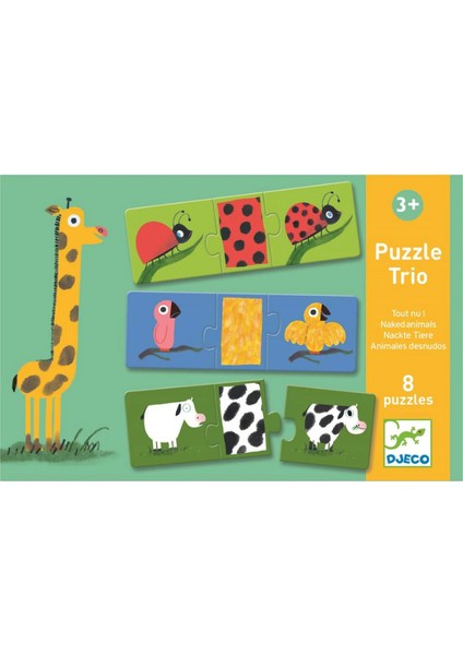 Üçlü Puzzle - Naked Animals