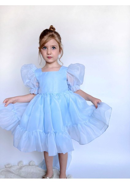 Puffy Şifon Kız Çocuk Parti Elbisesi