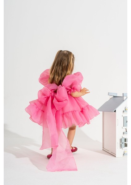Puffy Şifon Kız Çocuk Parti Elbisesi modelleri