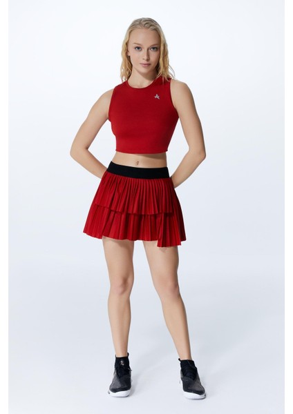 ED 2303-02 Ada Dry-touch Spor Etek Şortlu Kırmızı (Tenis, Golf, Pickleball, Dans) indirimleri