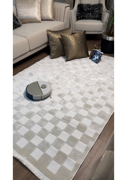 Iskandinav Halı Kare Model Krem Modern Salon Halısı Koridor Halısı Yolluk Oturma Odası Saçaklı Halı fiyatları
