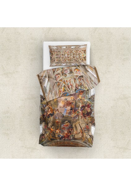 Sistina Şapeli Tavanı & Sant'ıgnazio Kilisesi Tavanı Çift Taraflı Nevresim Takımı - 200 cm x 220 cm fiyatları