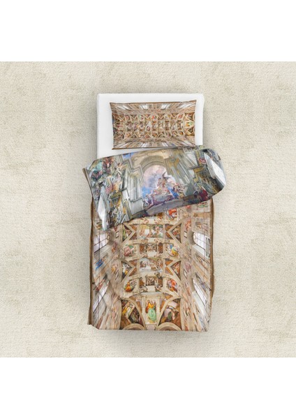 Sistina Şapeli Tavanı & Sant'ıgnazio Kilisesi Tavanı Çift Taraflı Nevresim Takımı - 200 cm x 220 cm modelleri