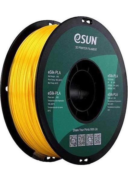 Urhanshop Esun Esilk-Pla Filament Sarı 1.75MM 1 kg