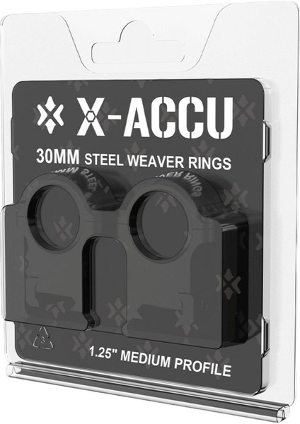 X-Accu 30MM Çelik Weaver Orta Profil Dürbün Halkaları XASR-S12