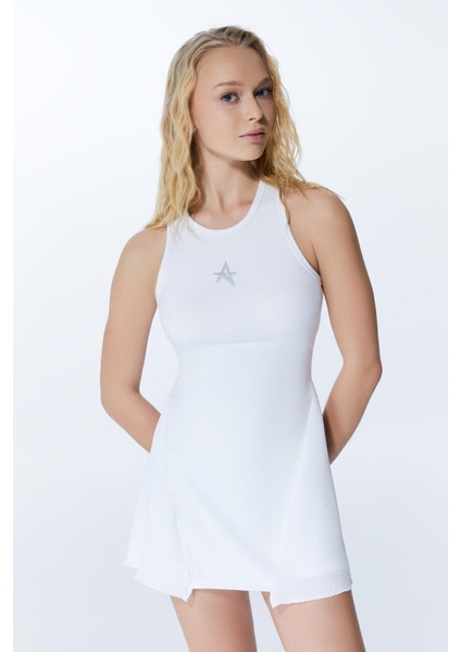 Ed 2347-01 Beyonce Spor Elbise Beyaz (Tenis, Golf, Pickleball, Dans)