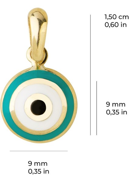 14 Ayar Altın Nazar Kolye Ucu 0,72 gr fiyatları