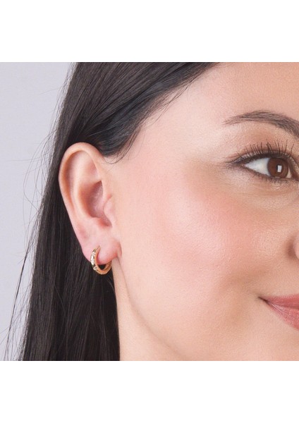 14 Ayar Modern Taşlı Halka Altın Küpe 2,56 gr indirimleri