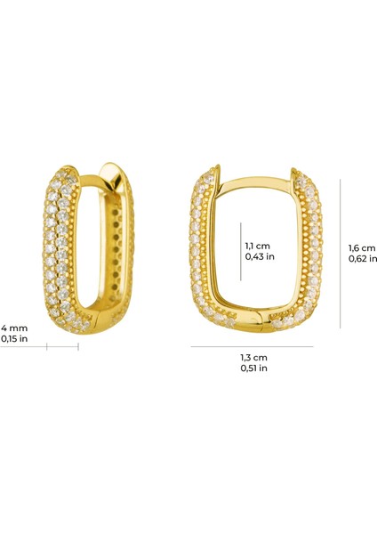 14 Ayar Dikdörtgen Taşlı Halka Altın Küpe 2,99 gr fiyatları