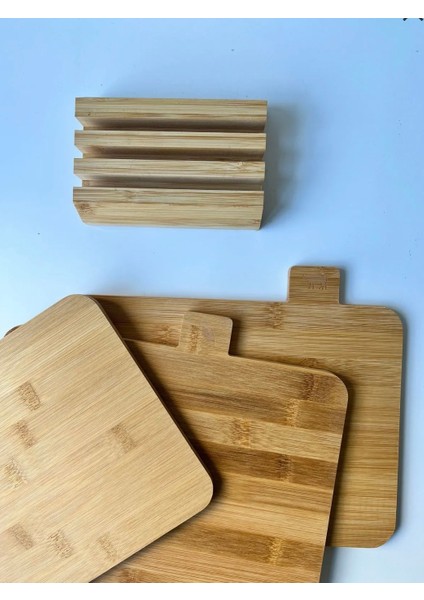 MİEN-807 Bambu Kesim Tahtası Standlı