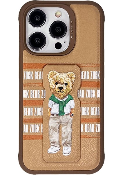 Zuckbear Apple iPhone 15 Pro Uyumlu Claude Standlı Kapak