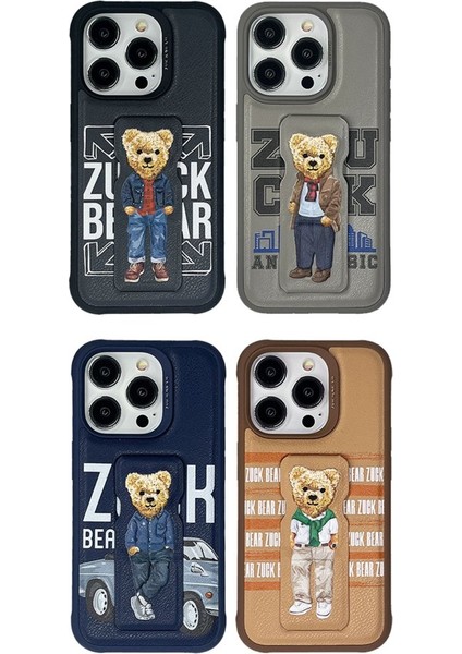 Zuckbear Apple iPhone 15 Pro Uyumlu Claude Standlı Kapak