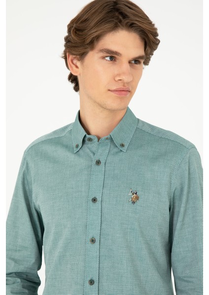 Erkek Koyu Yeşil Gömlek Basic 50295675-VR079 fiyatları