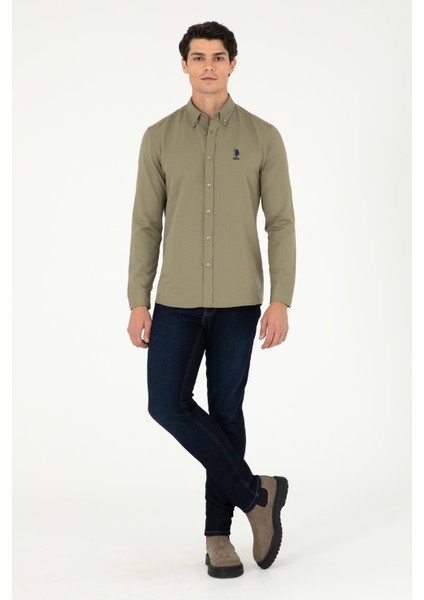 Erkek Açık Haki Gömlek Basic 50293427-VR183 fırsatları