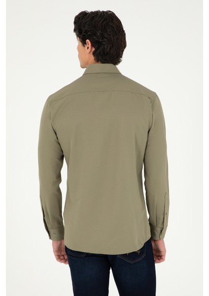 Erkek Açık Haki Gömlek Basic 50293427-VR183 indirimleri