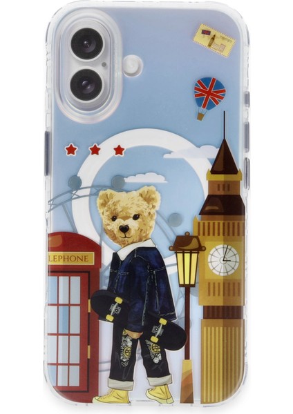 Zuckbear Apple iPhone 16 Uyumlu Darnell Frosted Laser Magsafe Kapak