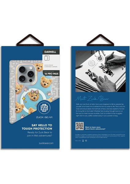 Zuckbear Apple iPhone 16 Uyumlu Darnell Frosted Laser Magsafe Kapak modelleri