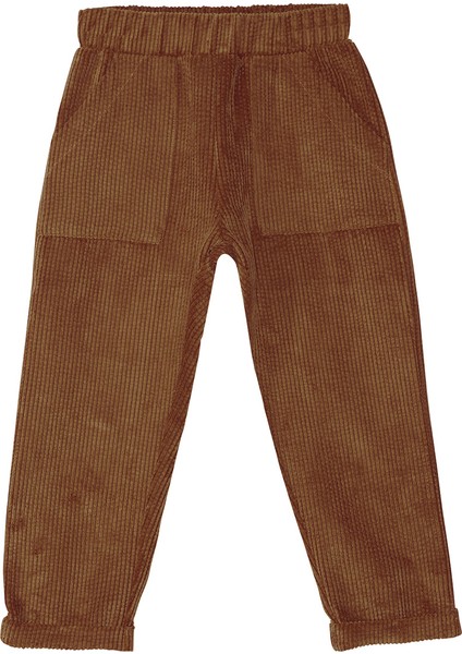 Fitilli Kadife Hardal Erkek Çocuk Pantolon modelleri