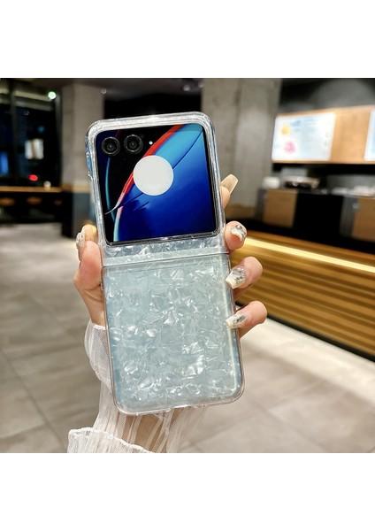 Motorola Razr 40 Ultra Beyaz Için Sedefli Shl Doku Kılıfı (Yurt Dışından) fiyatları