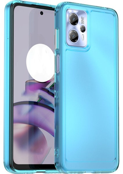 Motorola Moto G23 Şeffaf Mavi Için Tpu Telefon Kılıfı (Yurt Dışından)