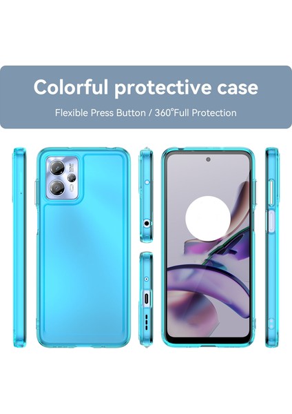 Motorola Moto G23 Şeffaf Mavi Için Tpu Telefon Kılıfı (Yurt Dışından) fiyatları