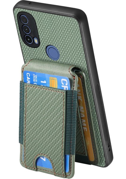 Motorola Moto E20 / E30 Yeşil Için Karbon Fiber Standlı Kılıf (Yurt Dışından) fırsatları
