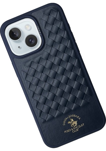 Santa Barbara Polo & Racquet Club Apple iPhone 15 Uyumlu Kılıf Pu Deri Business Kare Desen Ravel Kapak fiyatları