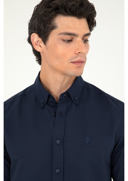 Erkek Lacivert Gömlek Basic 50293427-VR033 fiyatları