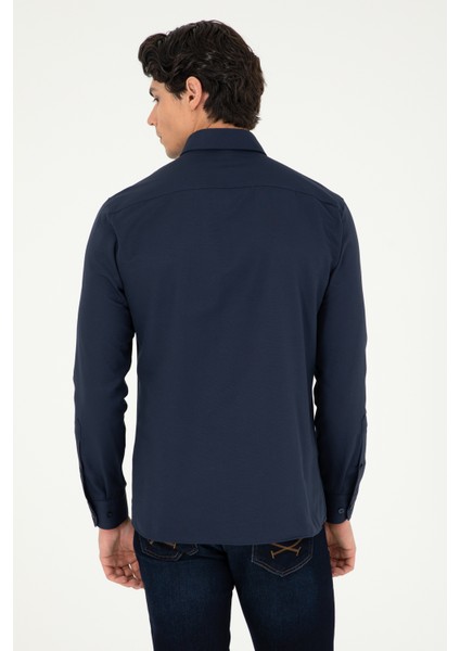 Erkek Lacivert Gömlek Basic 50293427-VR033 indirimleri
