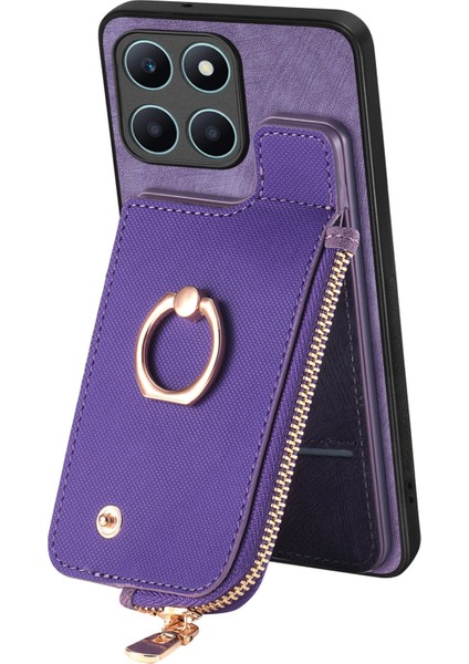 Onur X6A Mor Için Retro Fermuarlı Cüzdan Telefon Kılıfı (Yurt Dışından) fiyatları