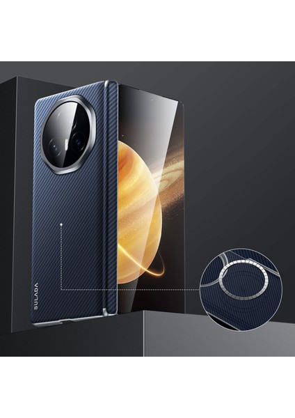 Kevlar Texture Pc Kılıfı Honor Magic V3 Mavi (Yurt Dışından)