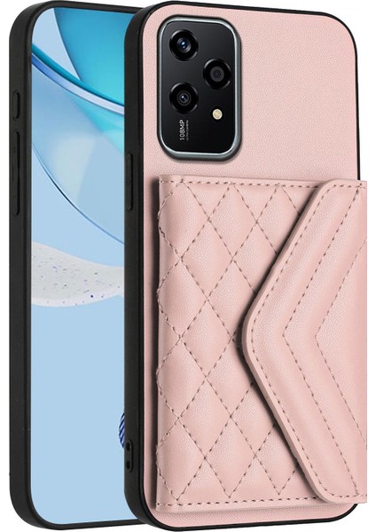 Honor 200 Lite 5g Global Rose Gold Için Eşkenar Dörtgen Doku Rfıd Telefon Kılıfı (Yurt Dışından) modelleri