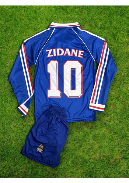 98 Dünya Kupası Finali Frans Milli Takımı Uzun Kollu Çocuk Zidane Forması