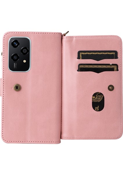 Honor 200 Lite Global Pembe Için Skin Fe 15 Kartlı Pu Telefon Kılıfı (Yurt Dışından) modelleri