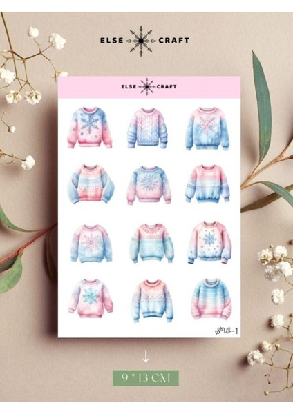 Else Craft Sweater Sticker - Sw-1 - Ajanda Planlayıcı Bullet Journal Için Uygundur